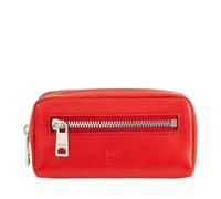 Portachiavi unisex colorato in vera pelle vitello firmato DUDU Rosso fiamma