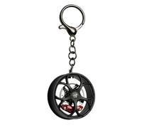 Portachiavi universale sportivo per auto, portachiavi a forma di disco freno, portachiavi a forma di quadrifoglio per tutte le per Alfa Romeo, Giulia, Stelvio,Tonale (Portachiavi a forma di ruota)