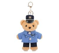 Portachiavi versatile a forma di orso della polizia, accessorio alla moda con ciondolo a forma di orso, Blu, Etichettalia unica