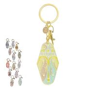 Portachiavi vintage con illustrazioni dello zodiaco, portachiavi in metallo smaltato con i segni dello zodiaco, Accessori pendenti smaltati fatti a mano con i segni dello zodiaco (Gemini)