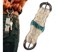 Portachiavi Western Mini Girth | Ciondolo In Corda Di Cotone Di Piccole Dimensioni, Leggero E Fatto A Mano,Anello Per Chiavi Western Mini Girth,Per Chi Ama Compleanni E Zaini Per Interno Esterno Casa