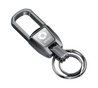 Portachiavo per Smart 451 Brabus Smart 453, Auto Portachiavi con Logo Stemma Key Chain Auto Chiave Ciondolo Sostituire Chiavi Anelli,Black