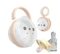 Portaciuccio per - Set Scatola con Catena per Ciuccio a Motivo Panda | Custodia Viaggio Compatta per Bambini, Uso Esterno, Campeggio e Spostamenti