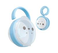 Portaciuccio - Set Scatola con Catena per Ciuccio a Motivo Panda - Contenitore Portatile Antipolvere per Casa, Viaggi e Attività All’aperto