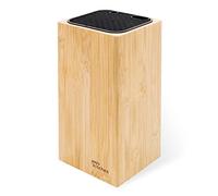 Portacoltelli da cucina Joejis con fessure per forbici e asta per affilatura Ceppo universale per coltelli in bambù Ceppo in legno facile da pulire senza coltelli