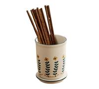 Portacoltelli in acciaio inossidabile, Pentola for utensili da cucina vintage dipinta a mano for il bancone, scolapiatti con vassoio di scolo, ceppo for coltelli