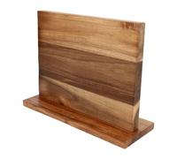 Portacoltelli Magnetico Bifacciale, Legno Duro | Contiene Chef, Pane, Coltelli da , Previene Danni Alla Lama, Base Stabile, Spazio Salvaspazio Sul Ripiano