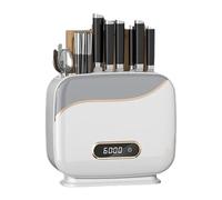Portacoltelli sterilizzatore UV multifunzionale a parete con coltello per asciugatura e macchina per riporre e sterilizzare le bacchette,White
