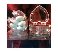PORTACONFETTI BOMBONIERE SCATOLA CUORE 6x6.5CM IN PLEXIGLASS MATRIMONI BATTESIMO