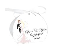 Portaconfetti Personalizzati - OGGI SPOSI MOD 5 - Scatoline con nastrino