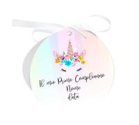 Portaconfetti Personalizzati - UNICORNO MOD. 2 - Scatoline con nastrino