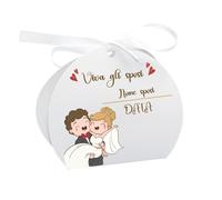 Portaconfetti Personalizzati - VIVA GLI SPOSI - Scatoline con nastrino