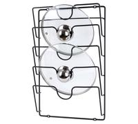 Portacoperchi Cucina Organizer Coperchi Parete Mobile Nero Loft - 5 Posti Vilde