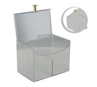 Portacoperchio trasparente per cuscinetti e tamponi di cotone scatola portaogget