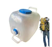 Portacqua pieghevole da 20 litri, senza BPA, con spigot, contenitore per acqua portatile, serbatoio per escursioni, per emergenza, zaino, viaggio, preparazione della sopravvivenza