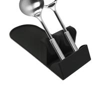Portacucchiai - Supporto per utensili da cucina e da riposo, cucchiaio con ripiano a doppia fessura, organizzatore, supporto decorativo per contadini, con vassoio raccogli per spatole, pinze