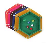 Portadadi in legno per giocatori che apprezzano e utilità nei loro accessori da tavolo per il gioco quotidiano e settimanale (rosso)