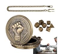 Portadadi per Orologio da Tasca, cassa a in metallo, Modello di Pugno di Gioco di Orologio da Tasca, Accessorio per Giochi di ruolo, per Orologio da Tasca Vintage per RPG, bronzo