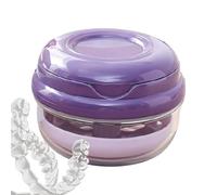 Portadenti con Vaschetta - Contenitore Portatile Compatto per Ammollo - Supporto per Paradenti per Digrignamento | per Viaggi Lavoro Ufficio Casa Ammollo e Risciacquo