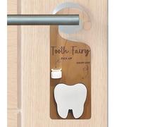 Portadentino Da Latte Appendiporta Scatola Portaricordi In Legno Decorativa | Ricordo Fatina Dei Denti In Legno Con Fessura Per Soldi Per Bambine e Bambini, Cameretta e Sala Giochi, Esposizione a