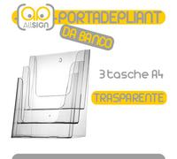 PORTADEPLIANT 3xA4 DA BANCO depliant info espositori plexiglass espositore tasca