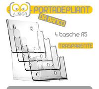 PORTADEPLIANT 4xA5 TRASPARENTE DA BANCO parete depliant espositori cataloghi