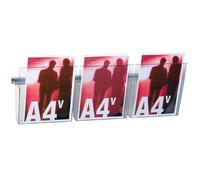 Portadepliant da Parete Kit Vision VS/3 Studio-T - 75x14x25 cm - VS/3 (Trasparen