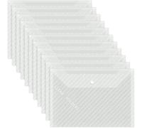 Portadocumenti, 20 cartelle portadocumenti in plastica multicolore A4 con chiusura a scatto(White Twill)