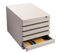 Portadocumenti A 4/5 Ripiani, Portadocumenti Da Scrivania Con Serratura Cassetti Contenitore Portadocumenti Formato A4 Per Ufficio E Casa Organizer Per Documenti Scrivania(Gris,5-layers)