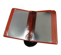 Portadocumenti a ribalta da parete in PVC opaco da scrivania | Riferimento for ufficio multicolore: 10 tasche espositive A4(A)