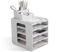 Portadocumenti A4 con 5 ripiani: WEGREAT organizer da scrivania per ufficio, portadocumenti formato A4, Office Desktop Supplies