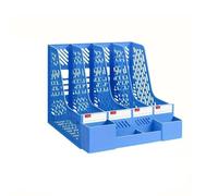 Portadocumenti blu scuro - Organizer da scrivania verticale per archiviare documenti e riviste per ufficio per archiviazione efficiente dei documenti e facile accesso