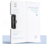 portadocumenti Cartella portadocumenti, cartella portadocumenti pieghevole A4 con clip in metallo, cartelle portadocumenti, for scuola infermieristica, ufficio cartella documenti(Wit,Horizontal)