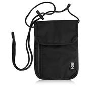 Portadocumenti da Collo Nero Porta Passaporto da Viaggio,Borsello da Viaggio con Custodie Protettive Rfid,con Tracolla Regolabile per Uomo e Donna Per Contante, Carte di Credito, Passaporti,Cellulari