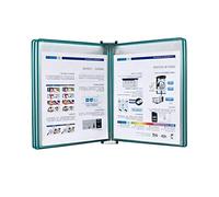 Portadocumenti da parete, con 5 tasche espositive, di riferimento for montaggio a parete, universali capacità 10 fogli, contenitore for cartelle a(Green)