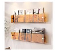 Portadocumenti da parete in acrilico, moderno, trasparente, da appendere, per libreria, brochure, registrazione, ufficio, reception, blu, confezione da 2 pezzi, misura grande, 20,3 cm