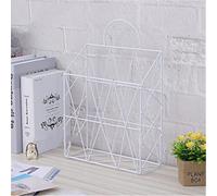 Portadocumenti da parete Portariviste a parete Portariviste Portaoggetti for libri e portagiornali Piccolo scaffale(White)