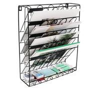 Portadocumenti da parete Portariviste A4, portadocumenti da parete sospeso a 6 livelli, organizer for posta, scaffale for libri da scrivania, scaffale creativo