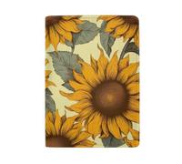 Portadocumenti da viaggio, da donna, per passaporto, organizer, Girasoli su Beige