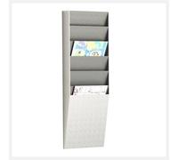 Paperflow Portadocumenti a muro 6 scomparti A4 verticali 23,6x8,3x71,2 cm Grigio