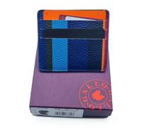 Portadocumenti Gallo 100% Pelle Unisex Tessere Credit Card Abisso Zafferano