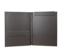 Portadocumenti in pelle Cartella portadocumenti in pelle PU A4, raccoglitore ad anelli, ufficio, scuola, for documenti, lavagna for scrivere(Brown A)