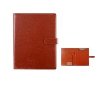 Portadocumenti in pelle formato A5/A4, con clip, portadocumenti, per riunioni di lavoro, contratti e forniture scolastiche per ufficio e scuola (A4 marrone)