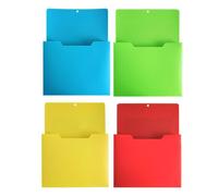 Portadocumenti magnetico, per frigorifero e lavagna, 4 pezzi | Forte retro magnetico, adatto per lettere A4, PP smerigliato durevole, 32 x 23,9 x 2,8 cm, per lavagne bianche