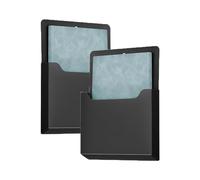 Portadocumenti magnetico, portapenne magnetico, con forte magnete, portadocumenti portacarte magnetico, portadocumenti per forniture per ufficio Portalettere per documenti A4 (confezione nera da 2)