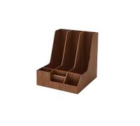 Portadocumenti Organizzatore di file da scrivania con 3 scomparti verticali for carta, riviste, letteratura, documenti Scrivania(Bruin)
