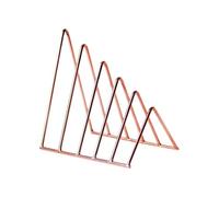 Portadocumenti Organizzatore for cartelle portadocumenti antiscivolo, scaffale triangolare for libri, organizer for ufficio ricette Scrivania(Rose Golden)