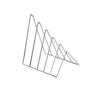 Portadocumenti Organizzatore for cartelle portadocumenti antiscivolo, scaffale triangolare for libri, organizer for ufficio ricette Scrivania(Silver)