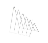 Portadocumenti Organizzatore for cartelle portadocumenti antiscivolo, scaffale triangolare for libri, organizer for ufficio ricette Scrivania(Bianco)
