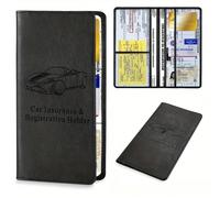 Portadocumenti per auto in pelle PU, portaregistrazione e portaassicurazione veicolo, organizer per documenti auto, organizer per vano portaoggetti auto, cartella assicurazione auto, organizer per van